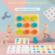 Kids Wooden Montessori Toys Screw Driver Board Matching Puzzles Games