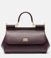 [Dolce & Gabbana] Dolce & Gabbana Sicily EW Small leather tote bag One Size burgundy