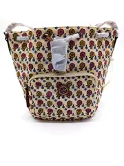 Tory Burch Virginia Flower-Print Bucket Bag
