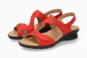 Mephisto Women's Paris Scarlet 694 Hook and Loop Ankle Strap Sandals