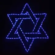 Hanukkah Star of David Outdoor Yard Art Commercial Grade Wireframe Decoration
