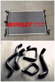 Radiator + BLACK HOSE For Falcon Ford BA BF 6Cly V8 XR6 XR8 turbo Fairlane 02-08