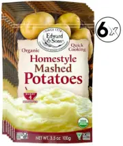 Edward & Sons Organic Mashed Potatoes - Vegan, Gluten-Free, 3.5oz, 6 Pack