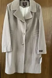 Anne Klein Wool Cashmere Blend Walker Coat NWT