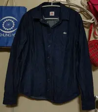 在飛比找Yahoo奇摩拍賣-7-11運費0元優惠優惠-法國鱷魚 LACOSTE LIVE 牛仔 丹寧藍 長袖 襯衫