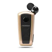 F910 Wireless Bluetooth Earphones Portable Handsfree Retractable Headset Stereo Headphone Clip Mic Phone Call Gold