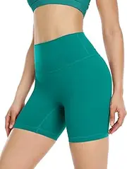[icyzone] Workout Running Shorts Women - Yoga Exercise Athletic Shorts Capris
