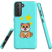 For Samsung Galaxy S21 FE Case Armour Cover, Shiba Inu Dog