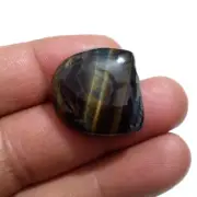 Excellent Blue Tiger Eye D Shape 34.10 Crt 24x24x7 MM Tiger Eye Loose Gemstone