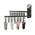 Versatile Handkerchief Hangers Swivel Design Sock Clips Wall Mounted Drying Rack