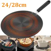 Induction Adapter Plate Double Sided Heat Diffuser Plate with Handle Non Grlvb
