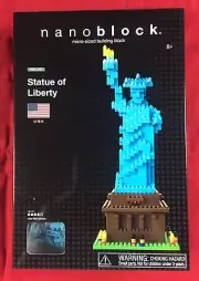 Nanoblock Statue of Liberty 650 Pieces Micro Building Blocks Brand New NBA 002
