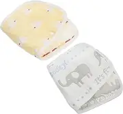 LIFKOME 2Pcs Stroller Handle Cloth Absorbent Cotton Burp Towel Lengthened Design for Stroller Handles Random Styles Machine Washable Durable Supply