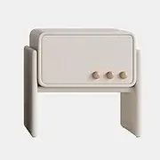 Nightstand, Bed Side Table/Night Stand, Small Nightstand for Bedroom, Small Spaces, College Dorm, Kids’ Room, Living Room, Wood(White)