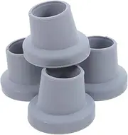 Healeved 4pcs Sooth Chair Bath Chair Foot Cover Leg Caps Stool Foot Protectors Rubber Leg Tip Shower Stool Accessories Crutches Tips Rubber Grey