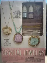 Grow Your Own Crystal Jewelry kit. New. Ages 8+. Explore Chemistry. STEM.