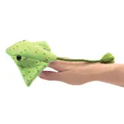 NEW PLUSH SOFT TOY Folkmanis 2773 Green Ray Stingray Mini Finger Puppet