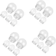 4sets Snow Globe DIY Kit Plastic Dome Screw Cap Fillable Water Jars for Boys and Girls Xmas Decorations for Christmas Accessories 5pcs*4