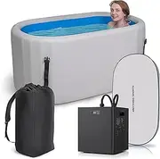 Polar Revive Glacier Ice Bathtub with Chiller. 1 HP Chiller with Tub Included (Gray, 1 HP)