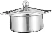 ULTECHNOVO Hot Pot Cooker 2-flavor Stainless Steel Divided Pan 16cm Multi-purpose Restaurant Soup Pot