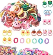 100Pcs Cute Small Baby Hair Ties Colorful Mini Hair Bands Colorful Hair Accessories Ponytail Holders Elastic Hair Rubber Bands For Baby Girls Toddler Girl