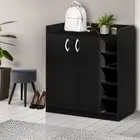 Shoe Cabinet Shoes Storage Rack 21 Pairs Organiser Shelf Cupboard Black