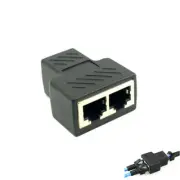 RJ45 Splitter Adapter 1 to 2 Ways Dual Female Ports CAT5/6/7 LAN Ethernet Cable