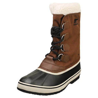 SOREL 1964 Pac Nylon Waterproof Mens Ankle Boots in Tabacco Black