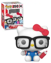 Funko POP! Sanrio Hello Kitty #65 Hello Kitty With Glasses (Flocked) - New, Mint Condition