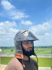 Medieval Bascinet Helmet Knight Armor Buhurta Battle Ready Liner & Chin Strap