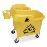 NCP 96979 35 qt Institutional Mop Bucket and Wringer - Yellow New