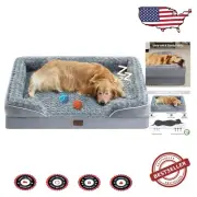 Orthopedic Jumbo Dog Bed with Soft Plush Cover & Waterproof Protection - 45"x35"