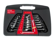 Rothenberger ROTURN SPANNER SET Combined Ring/Open-Ended, Polished Chrome-Plated