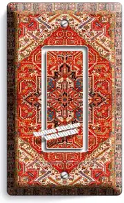 PERSIAN RUG PATTERN ORNAMENT SINGLE GFI LIGHT SWITCH COVER PLATE ROOM HOME DECOR