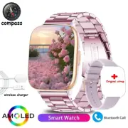 For Huawei Xiaomi Compass NFC Smart Watches Women 1.75 Inch AMOLED 390*450 HD Bl