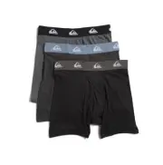 Quicksilver men’s boxer briefs 3 pack fly front black grey size M (32-34)