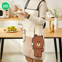 在飛比找樂天市場購物網優惠-⭐ LINE FRIENDS 圍裙 防水 防油 廚房 家用 