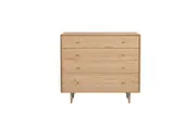 6IXTY Niche Scandinavian Design Wooden Chest of 3- Drawers Storage Cabinet - Natural