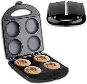 1600W Electric Pancake Maker, 4 Hole Grilled Sandwich Toastie Maker, Non-Stick Crepe Maker with Auto Temperature Control for Breakfast Snack Home Party