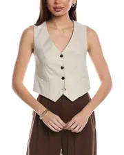 AllSaints Whitney Linen-Blend Waistcoat