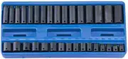 GENIUS TOOLS TF-332M 32 PIECE STANDARD & DEEP 3/8”DR IMPACT SOCKET SET 7-22MM