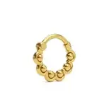 18K Gold Vermeil 16g Septum Ring, Septum Piercing Jewelry, Septum Clicker Hoop