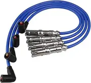 daili Store 4PCS 8mm Spark Plug Wire Set Compatible with Beetle Compatible with Bora Compatible with Golf GTI Compatible with Jetta 175-6224 35-4413 27588