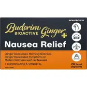 BUDERIM GINGER Bioactive + Nausea Relief Capsules | 20Caps