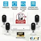 4CH Wireless Home Battery Security 1080P WiFi 4x Camera CCTV System NVR 1TB HDD