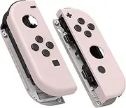 eXtremeRate DIY Replacement Shell Buttons for Nintendo Switch & Switch OLED, Cherry Blossoms Pink Housing Case with Full Set Button for Joycon Handheld Controller [Only the Shell, NOT the Joycon]