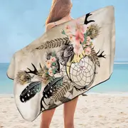 Native American Dream Catcher Microfiber Beach Towel