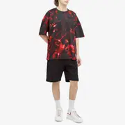 Alexander McQueen Waxed Floral Print T-Shirt