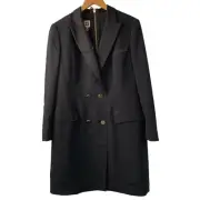 Anne Klein Size 14 Tuxedo Coat Dress Black Lined NWT Long Sleeve Sheath 6612