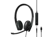 EPOS | Sennheiser ADAPT 165T USB-C || On-ear, double-sided USB-C headset, 3.5 mm jack and detachable USB cable with in-line call control